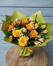 Букет цветов из:  Альстромерии и Розы в Синьково
