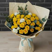 Букет цветов из:  Розы #REPLACE_PRED# Синьково