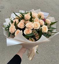 Букет Кремовые розы Латте в Синьково