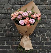 Букет цветов из:  Розы #REPLACE_PRED# Синьково