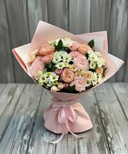 Букет цветов из:  Гвоздики, Розы и Хризантемы в Синьково
