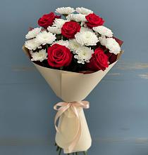Букет цветов из:  Розы и Хризантемы в Синьково