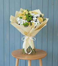 Букет цветов из:  Хризантемы и Розы в Синьково