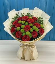 Букет цветов из:  Розы и Хризантемы в Синьково