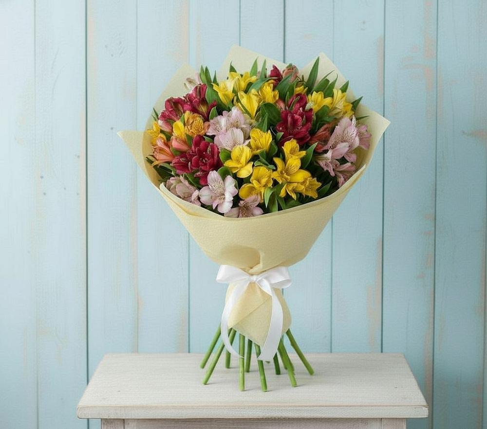 Букет цветов из: Альстромерии в Синьково